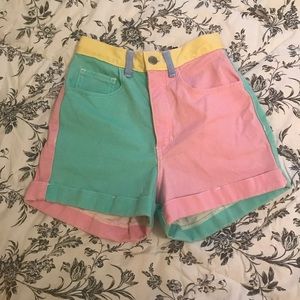 American Apparel Color Block Shorts